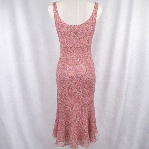 NWT Ann Taylor Silk Paisley Midi Dress Petite 8 Wedding Guest Romantic Feminine - Picture 5 of 10